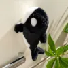 Unusual Baby Fragrance, Soft Suction, Tiger Whale Magnetic refrigerator Sticker, plush doll, toy table companion doll, cute and fun gift choice, Magnetic suction plush doll, switch decoration, home cute wall-mounted style details Picture